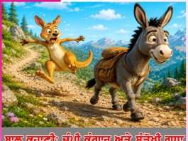 Children’s Story: ਬਾਲ ਕਹਾਣੀ: ਜੰਪੀ ਕੰਗਾਰੂ ਅਤੇ ਸੰਤੋਖੀ ਗਧਾ Children's Story